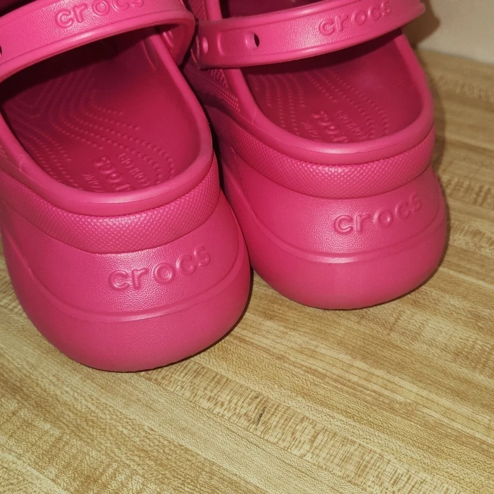 CROCS Bae Clog Platform Pink size 10 - Picture 5 of 9